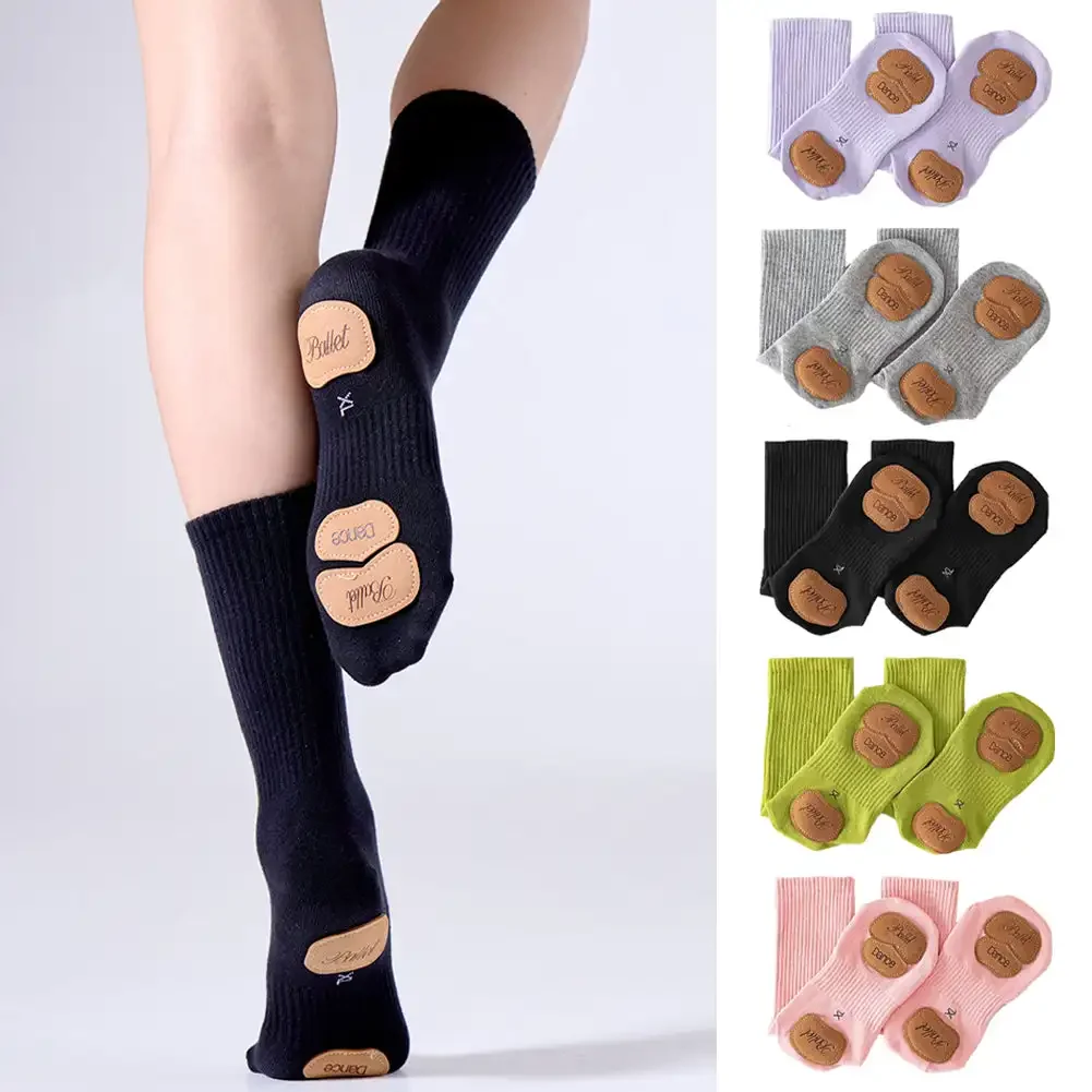 Grip Sock Yoga - ลื่นโมเดิร์นเต้นรําโยคะถุงเท้าผู้หญิงผู้ชายถุงเท้าผ้าฝ้ายถุงเท้าบัลเล่ต์พิลาทิสโยคะเด็กผู้ใหญ่เต้นรําถุงน่อง