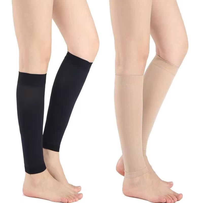 Compression Sleeve Calf - ถุงเท้ารัดกล้ามเนื้อสำหรับผู้หญิงและผู้ชาย สำหรับเล่นกีฬากลางแจ้ง ป้องกันเส้นเลือดขอดที่น่อง บรรเทาอาการปวดเมื่อย ถุงเท้ารัดน่อง