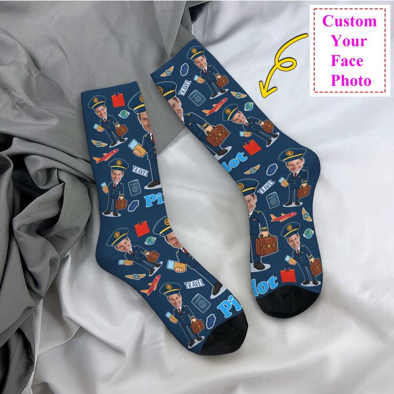 Dress Sock Men - ถุงเท้าลายพิมพ์ 3 มิติ แบบใหม่ ตลกๆ สำหรับผู้ชาย