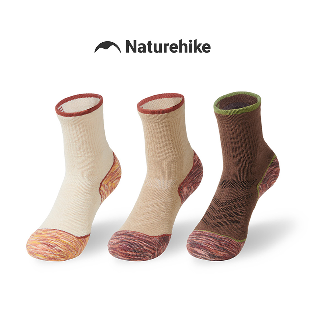 Wool Hiking Sock - ถุงเท้าเนเจอร์ไฮค์ ถุงเท้ากีฬา ดูดซับความชื้น แห้งเร็ว วูล สำหรับวิ่งกลางแจ้ง
