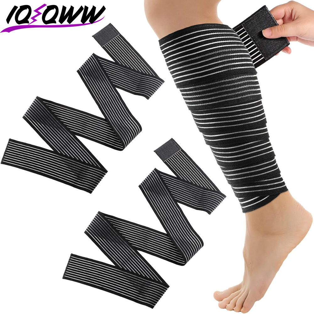 Compression Sleeve Calf - 1PCS 40-300 ซม.การบีบอัดผ้าพันแผล Protector เข่าสนับสนุนรั้งกีฬาสายรัดข้อศอกยืดหยุ่นขาแถบ Elast