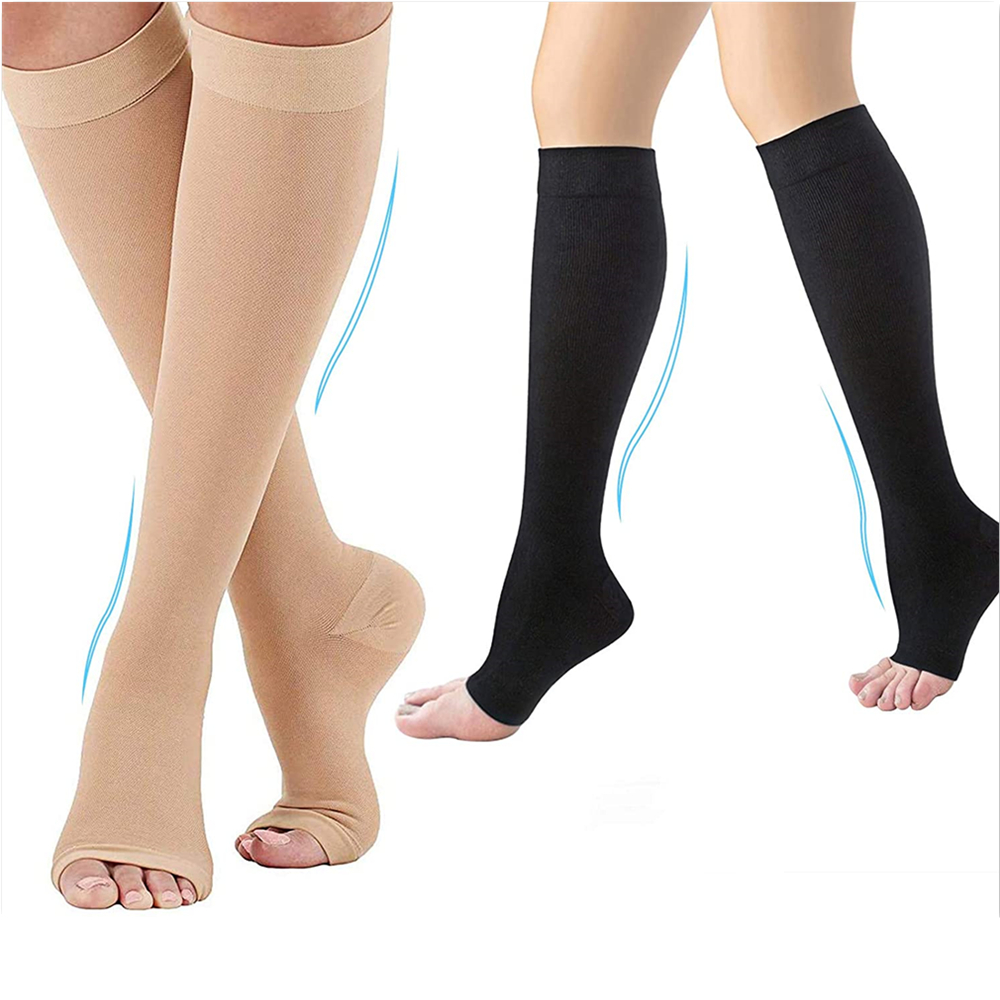 Compression Sock Medical - ถุงเท้ากันกระแทก S-XXL ป้องกันเส้นเลือดขอดสำหรับผู้หญิงผู้ชาย1คู่