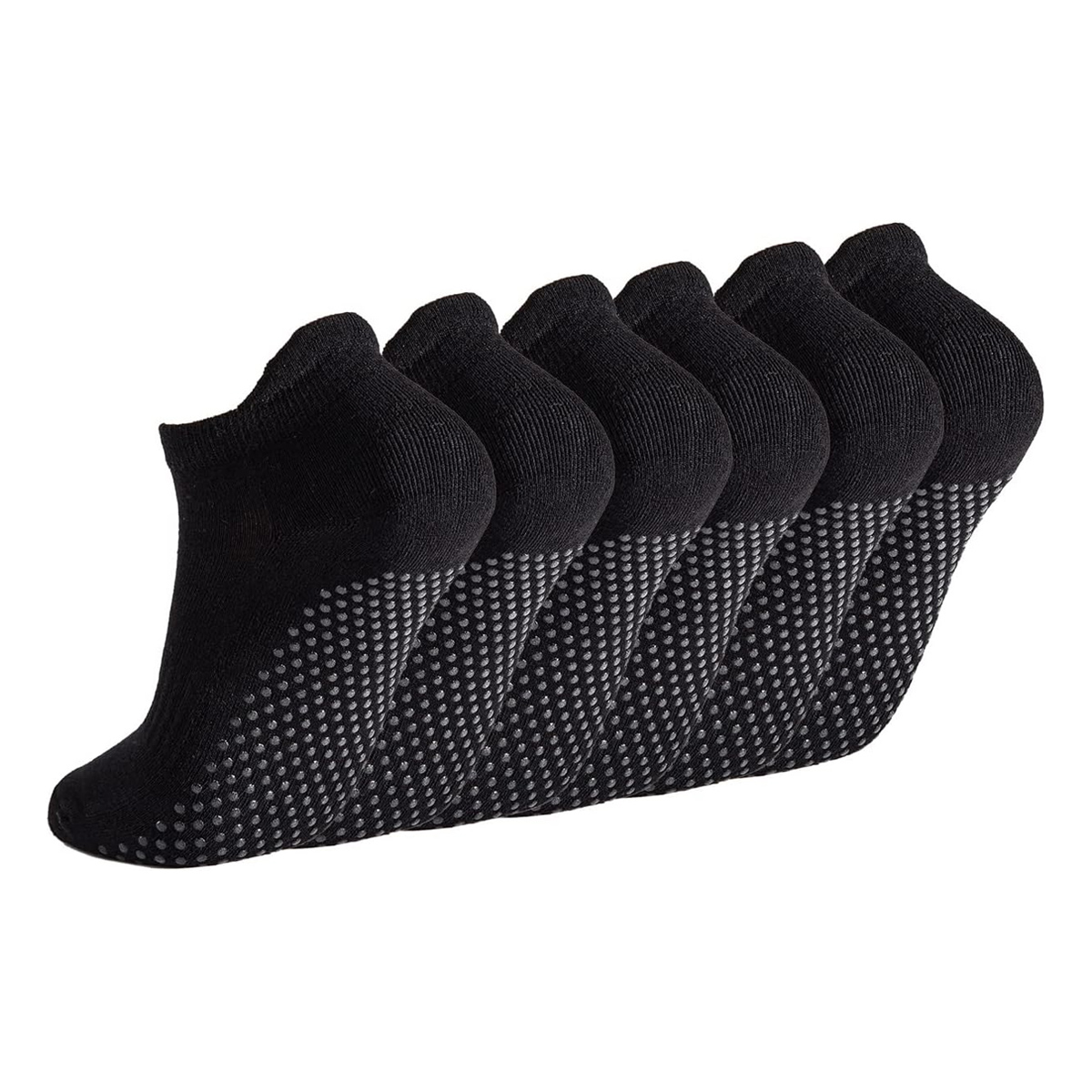 Grip Sock Yoga - 6 คู่ถุงเท้าโยคะสําหรับผู้หญิงพิลาทิสถุงเท้ากันลื่นสตรีพิลาทิสถุงเท้า Grips สําหรับผู้หญิง Grippers ถุงเท้าไม่มีถุงเท้ากันลื่นผู้หญิง