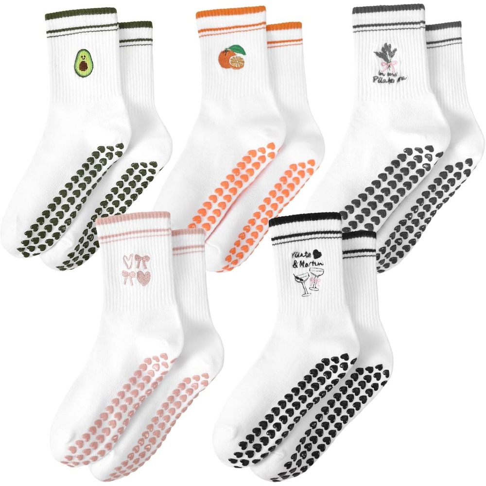 Grip Sock Yoga - ถุงเท้าโยคะแบบมีจีบสำหรับผู้หญิง น่ารัก พร้อมแถบกันลื่น