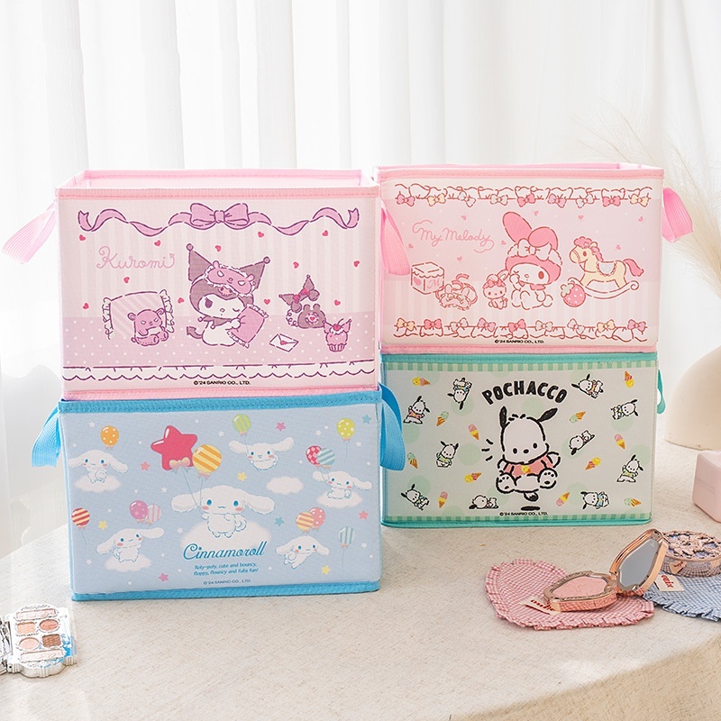 Sock Organizer Tray - กล่องเก็บของอเนกประสงค์ลายตัวการ์ตูนซานริโอแท้ ขนาดใหญ่ สำหรับเก็บขนม ของใช้ในบ้าน ถุงเท้า ชุดชั้นใน