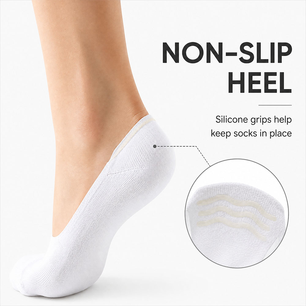 ถุงเท้าข้อสั้นแบบไม่เห็นขอบ 6  - Invisibility Sock Loafer บทวิจารณ์และราคา