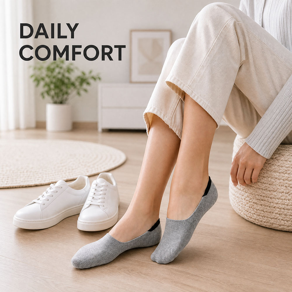 ถุงเท้าข้อสั้นแบบไม่เห็นขอบ 6  - Invisibility Sock Loafer บทวิจารณ์และราคา