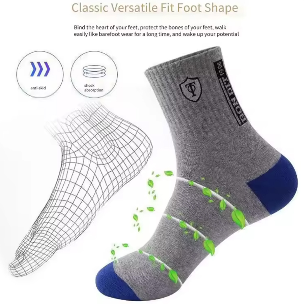 ถุงเท้าผู้ชายแบบแพ็ค 5/10 คู่  - Cotton Crew Sock Pack บทวิจารณ์และราคา