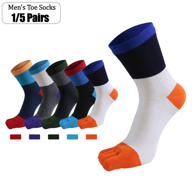 ถุงเท้าผู้ชายแบบห้านิ้ว 1/5 คู - Toe Sock Split บทวิจารณ์และราคา