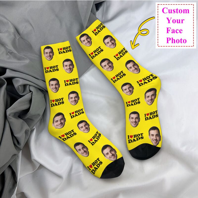 ถุงเท้าลายพิมพ์รูปหน้าแบบกำหนด - Dress Sock Men บทวิจารณ์และราคา