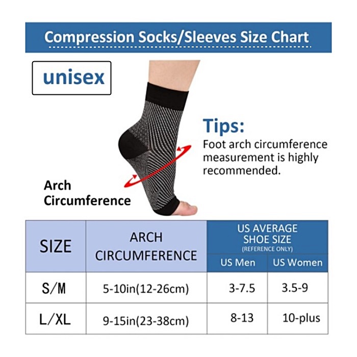1 คู่ Neuropathy ถุงเท้าข้อเท้ - Ankle Brace Sock บทวิจารณ์และราคา