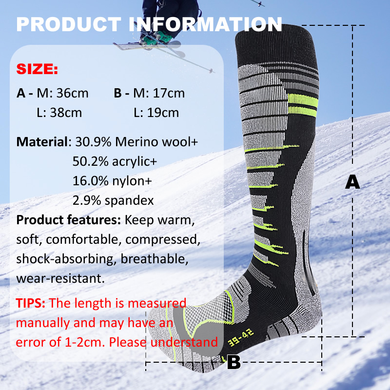 ถุงเท้าขนแกะเมอริโนสำหรับเล่นส - Thermal Sock Winter บทวิจารณ์และราคา