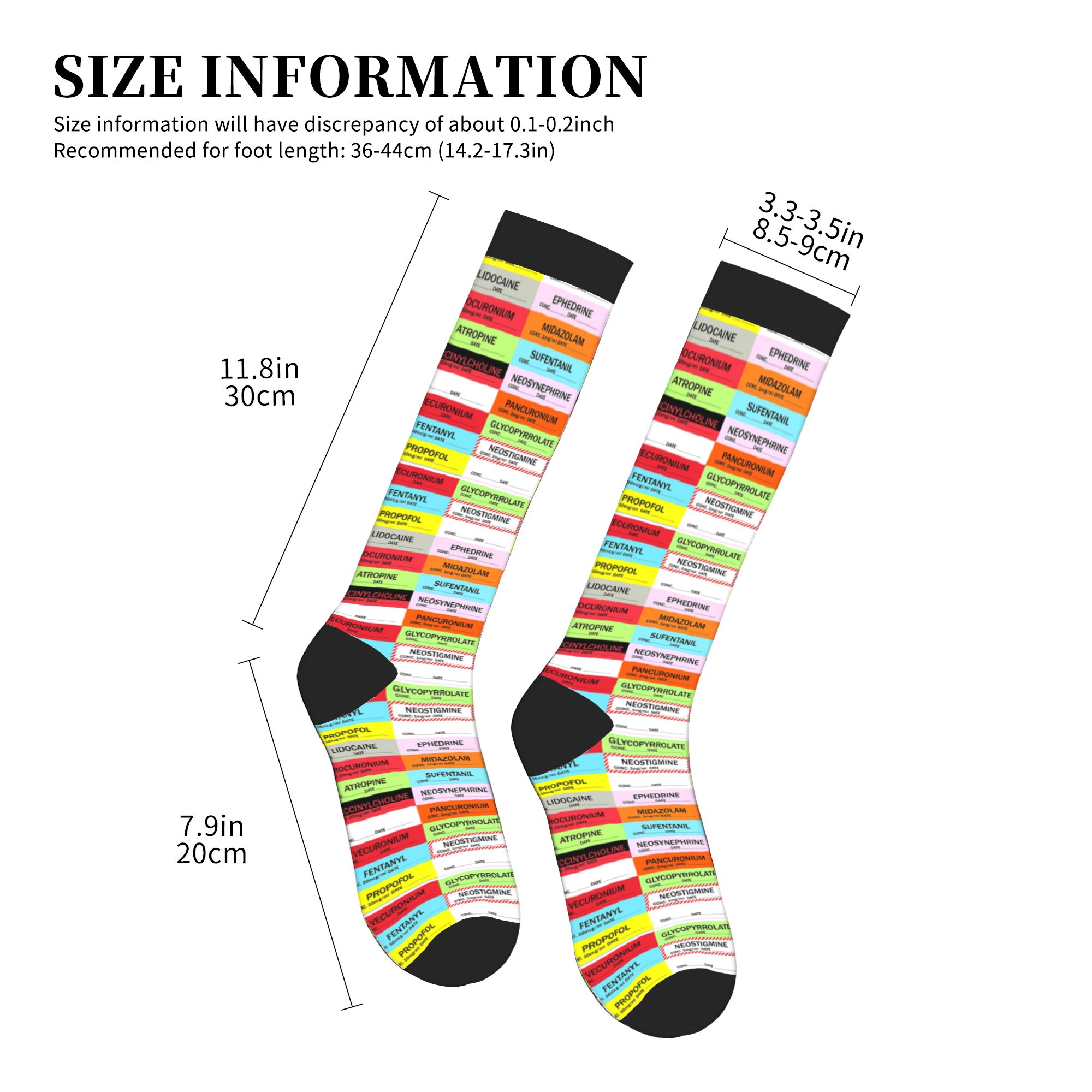 ถุงเท้าพิมพ์ลายยาชาแบบใหม่ ยืด - Compression Sock Medical บทวิจารณ์และราคา