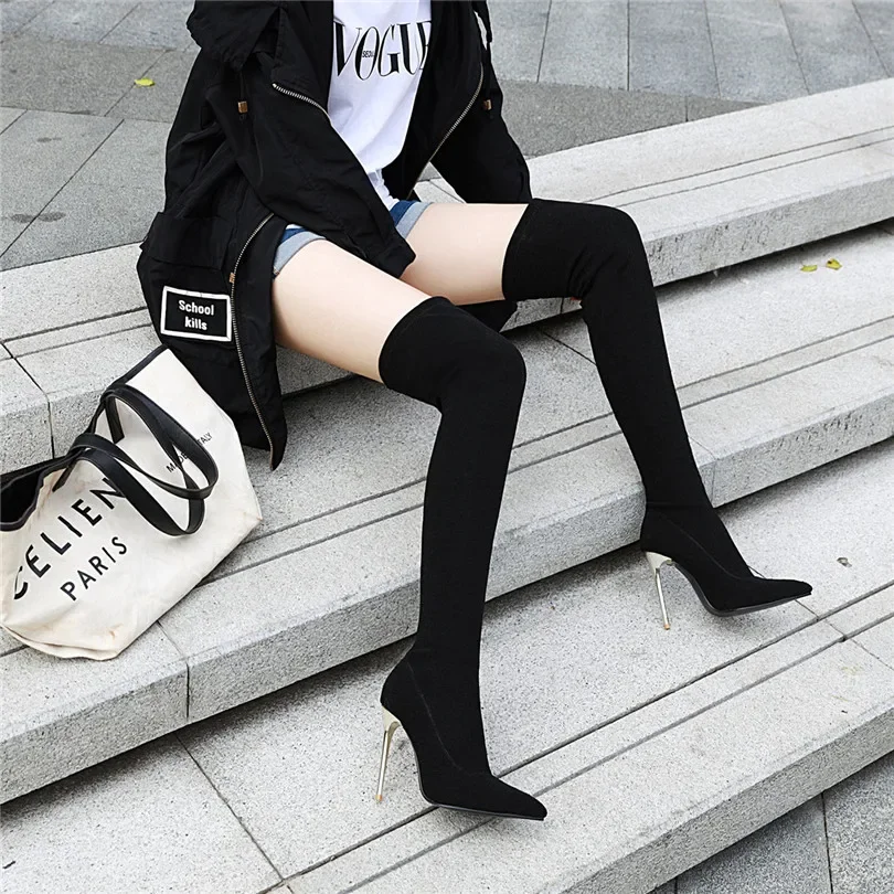 Plus ขนาดยืดเสือดาวกว่าเข่ารอง - Knee High Sock Women บทวิจารณ์และราคา