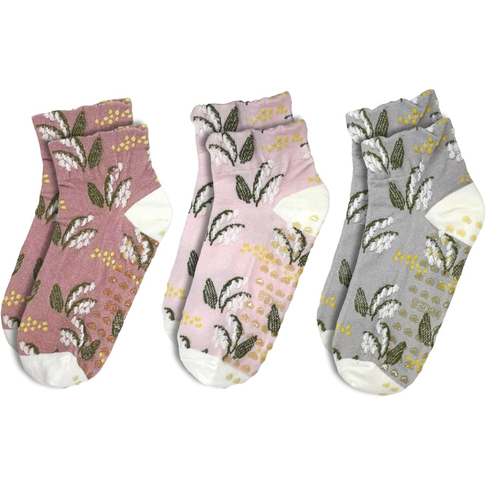 ถุงเท้าโยคะลายดอกไม้สำหรับผู้ห - Grip Sock Yoga บทวิจารณ์และราคา
