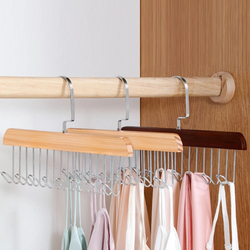 ไม้เนื้อแข็งแปดตะขอแขวนมัลติฟั - Sock Organizer Tray บทวิจารณ์และราคา