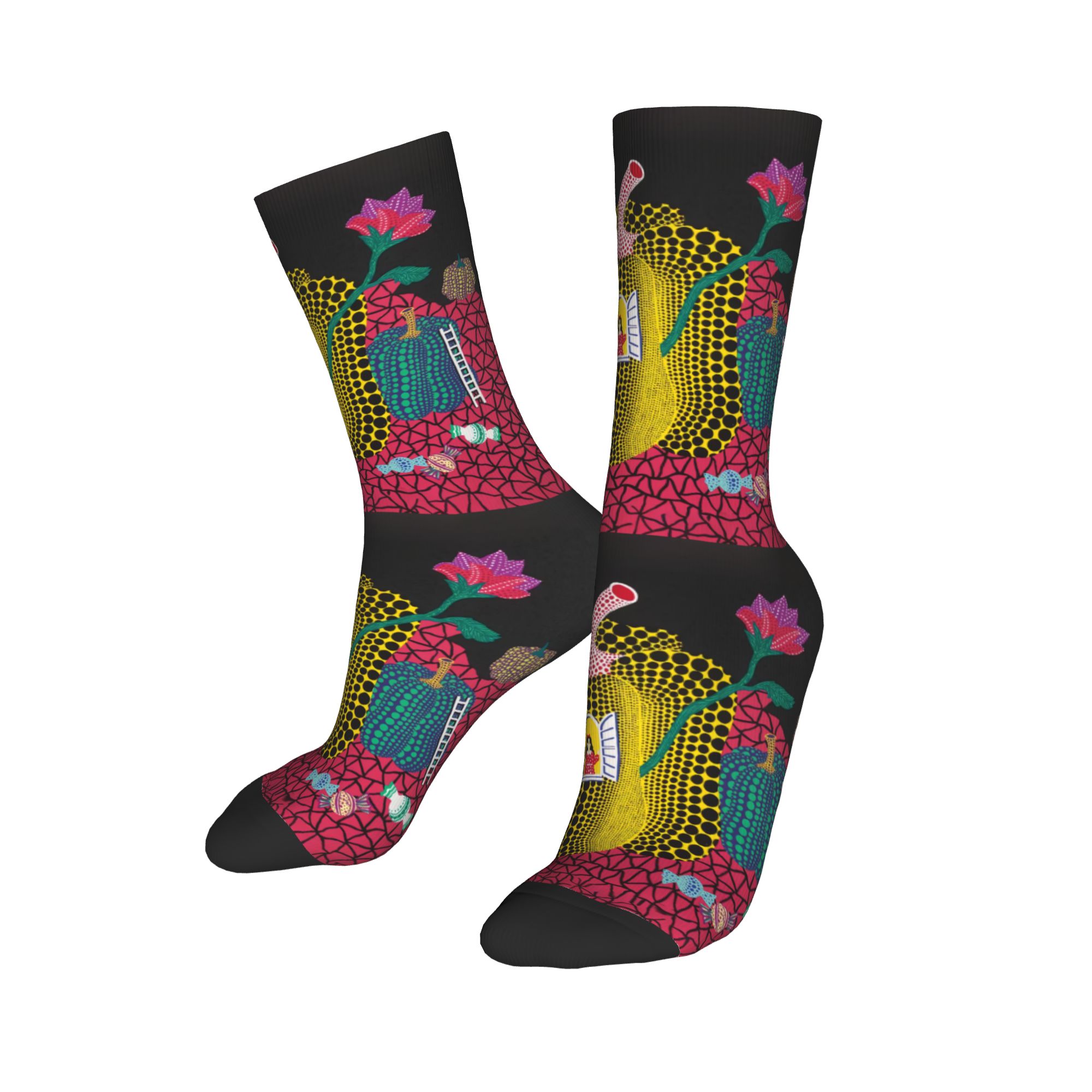 ถุงเท้าลายภาพวาดนามธรรมของยาโย - Dress Sock Men บทวิจารณ์และราคา
