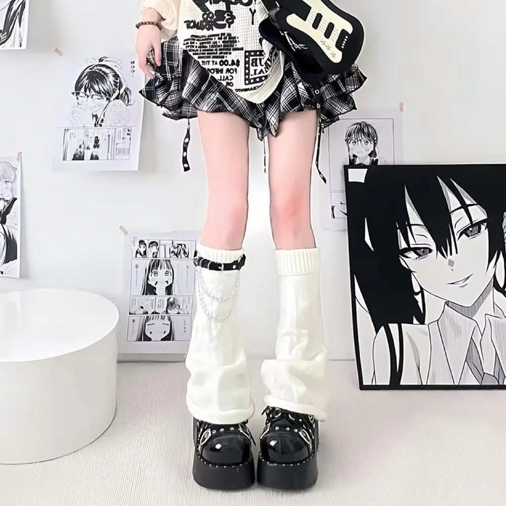 ถุงเท้าบูทถักลายทางสไตล์ฮาราจู - Boot Sock Slouchy บทวิจารณ์และราคา