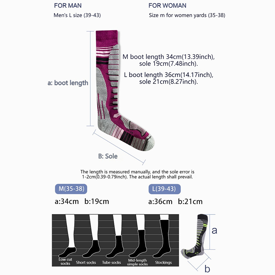 ถุงเท้าสกีขนแกะเมอริโน่ GTUBIK - Thermal Sock Winter บทวิจารณ์และราคา