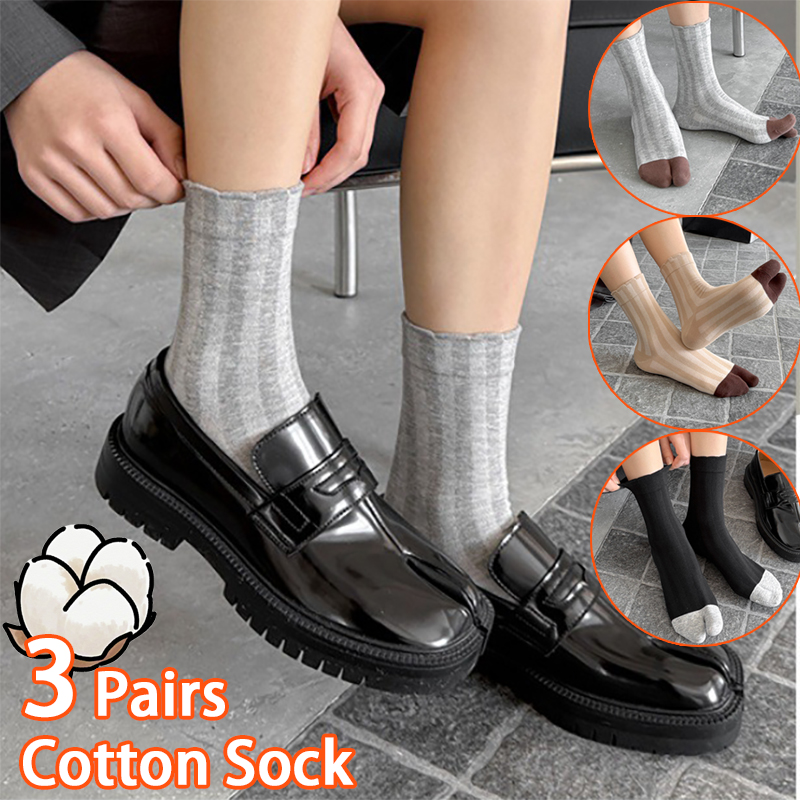 ถุงเท้าทาบิผ้าฝ้ายแบบแยกนิ้วสไ - Toe Sock Split บทวิจารณ์และราคา