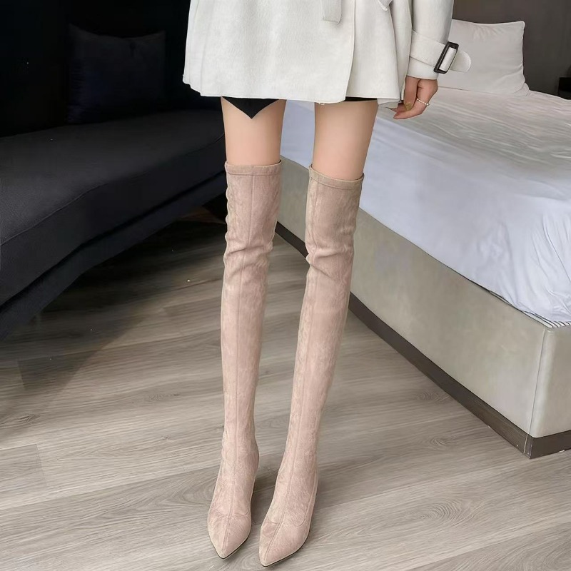 รองเท้าบูทผู้หญิงแบบเซ็กซี่ ปล - Knee High Sock Women บทวิจารณ์และราคา