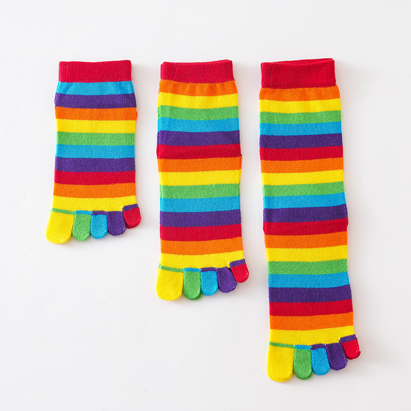ถุงเท้าผู้หญิงลายรุ้งแบบห้านิ้ - Toe Sock Split บทวิจารณ์และราคา