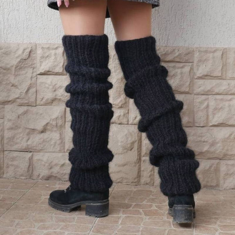 กว่าขาเข่าอุ่นถักสีทึบยาวต้นขา - Boot Sock Slouchy บทวิจารณ์และราคา