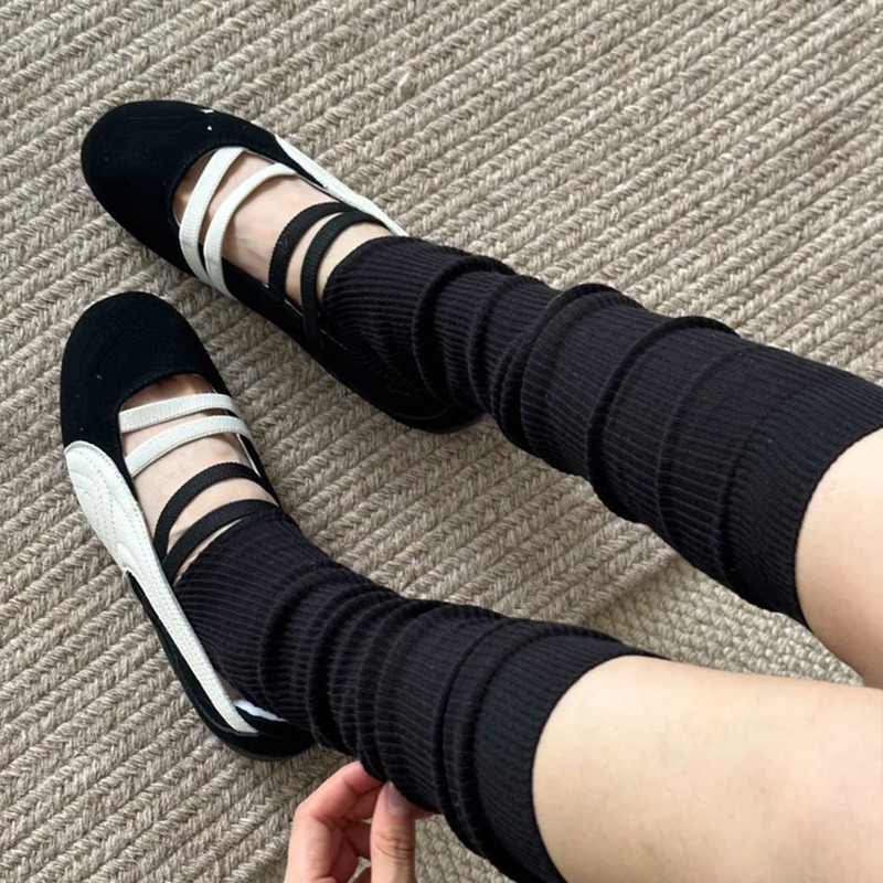 ถุงเท้าผู้หญิงแบบถักทรงหลวมสำห - Boot Sock Slouchy บทวิจารณ์และราคา