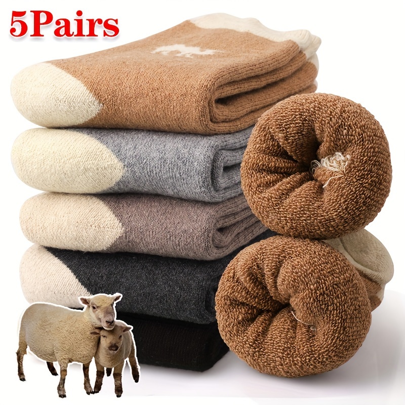 ถุงเท้ากันหนาวแบบหนา 5 คู่ ถุง - Thermal Sock Winter บทวิจารณ์และราคา