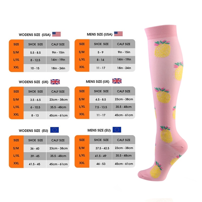 S-XXL 3 คู่จัดส่งฟรีพยาบาลถุงเ - Compression Sock Medical บทวิจารณ์และราคา