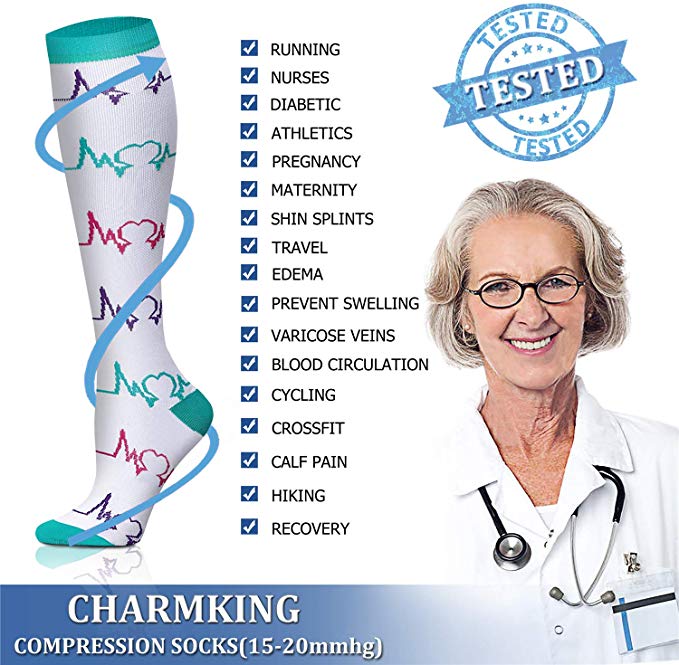 S-XXL 3 คู่จัดส่งฟรีพยาบาลถุงเ - Compression Sock Medical บทวิจารณ์และราคา